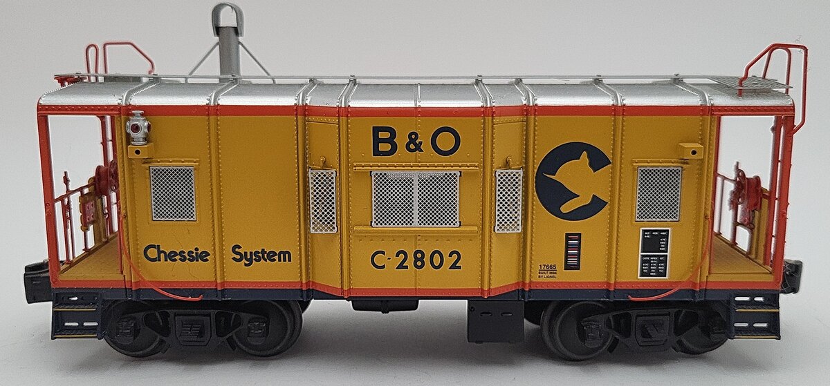 Lionel 6-17665 O Gauge Chessie 1-12 Illuminated Caboose #C-2802 EX/Box