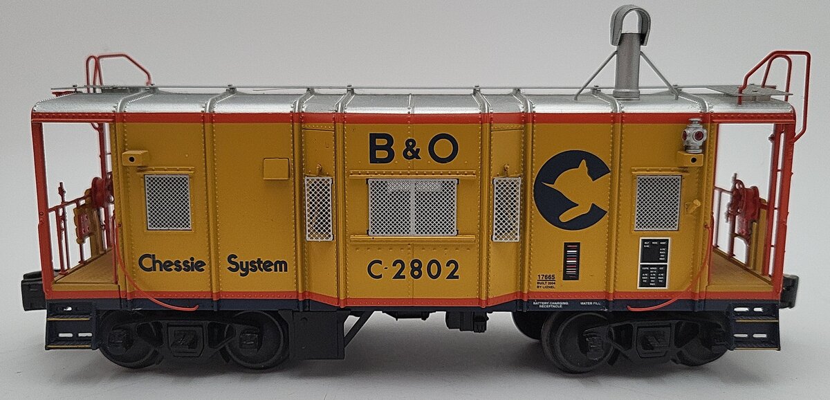 Lionel 6-17665 O Gauge Chessie 1-12 Illuminated Caboose #C-2802 EX/Box