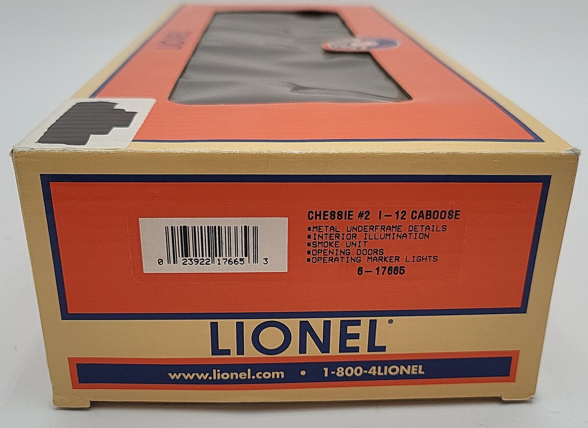 Lionel 6-17665 O Gauge Chessie 1-12 Illuminated Caboose #C-2802 EX/Box