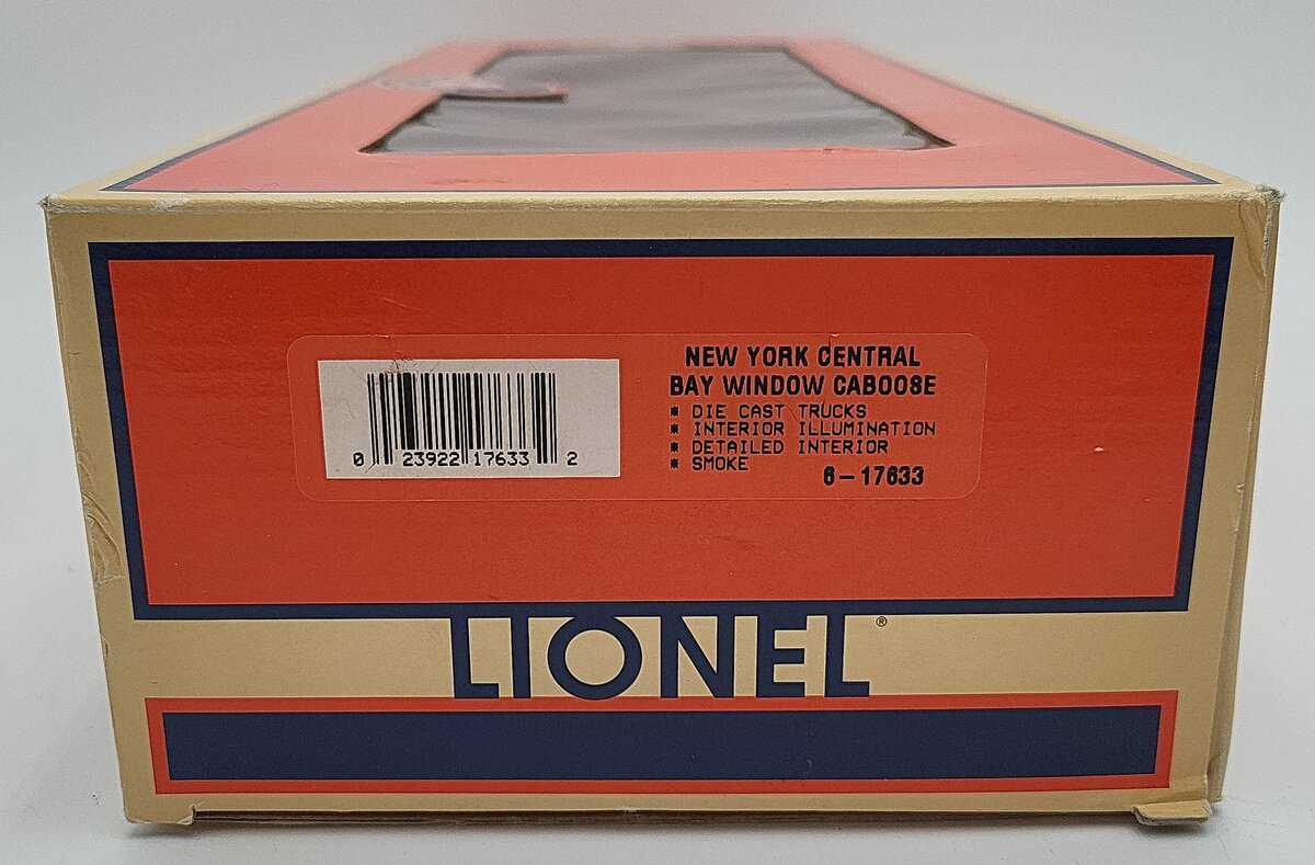 Lionel 6-17633 O Gauge New York Central Bay Window Caboose #21044 EX/Box