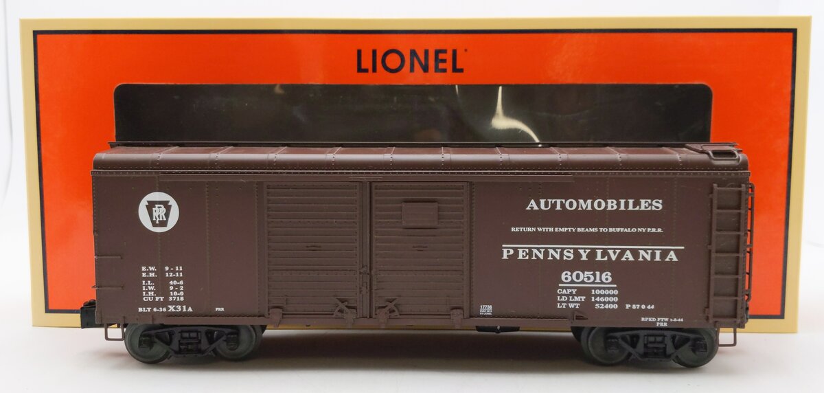 Lionel 6-17736 O Gauge Pennsylvania Railroad Round Roof Boxcar #60516 EX/Box