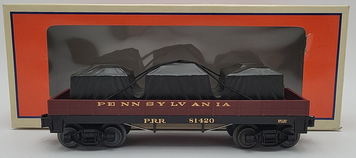 Lionel 6-81420 O PRR Truss Rod Gondola w/Tarp Load LN/Box