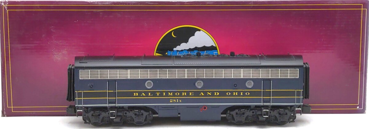 MTH 20-20605-3 O Baltimore & Ohio F-7 Non-Powered B-Unit Diesel #281X LN/Box