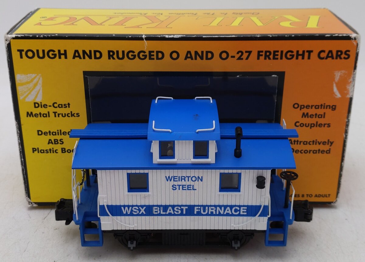 MTH 30-77075 O Gauge Weirton Steel Bobber Caboose EX/Box