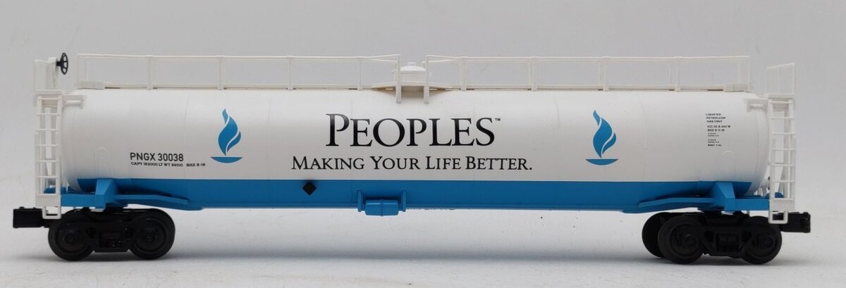 MTH 30-73527 O Peoples Natural Gas 33K Gallon Tank Car #30038 EX/Box