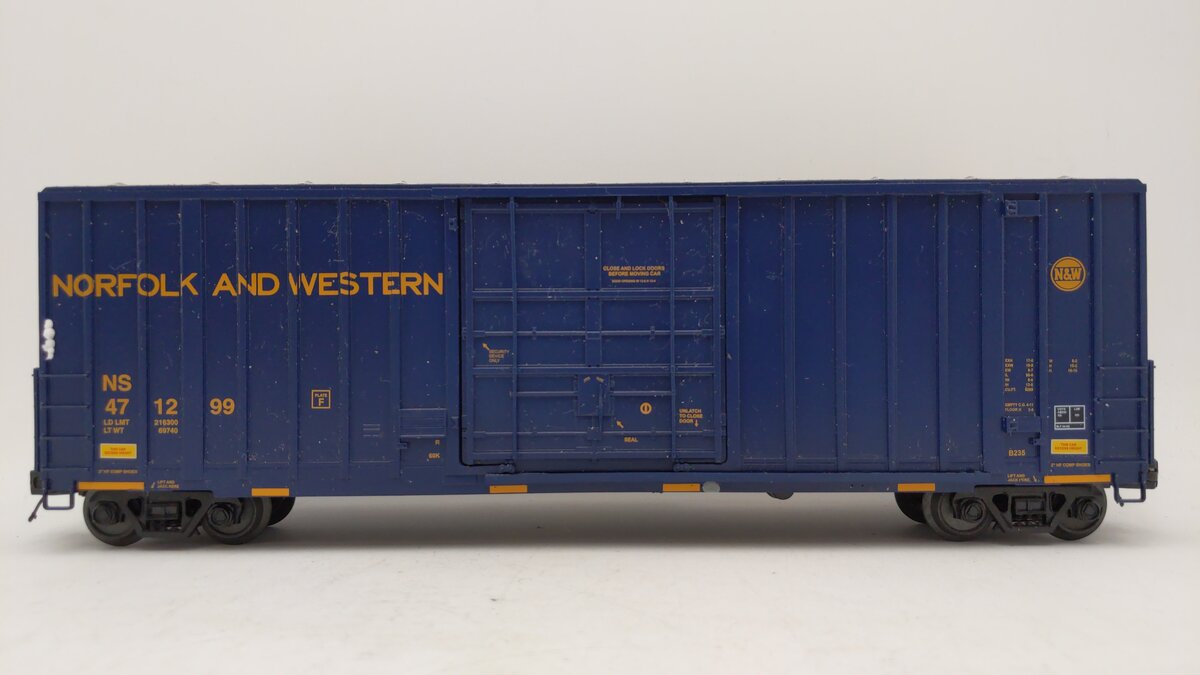MTH 20-93571 O Gauge Norfolk & Western 50' Hi-Cube Boxcar #471299 EX/Box