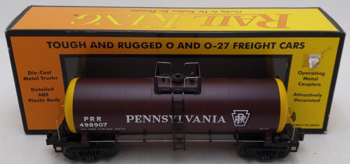 MTH 30-7351 O Gauge Pennsylvania RailKing Modern Tank Car #498907 EX/Box