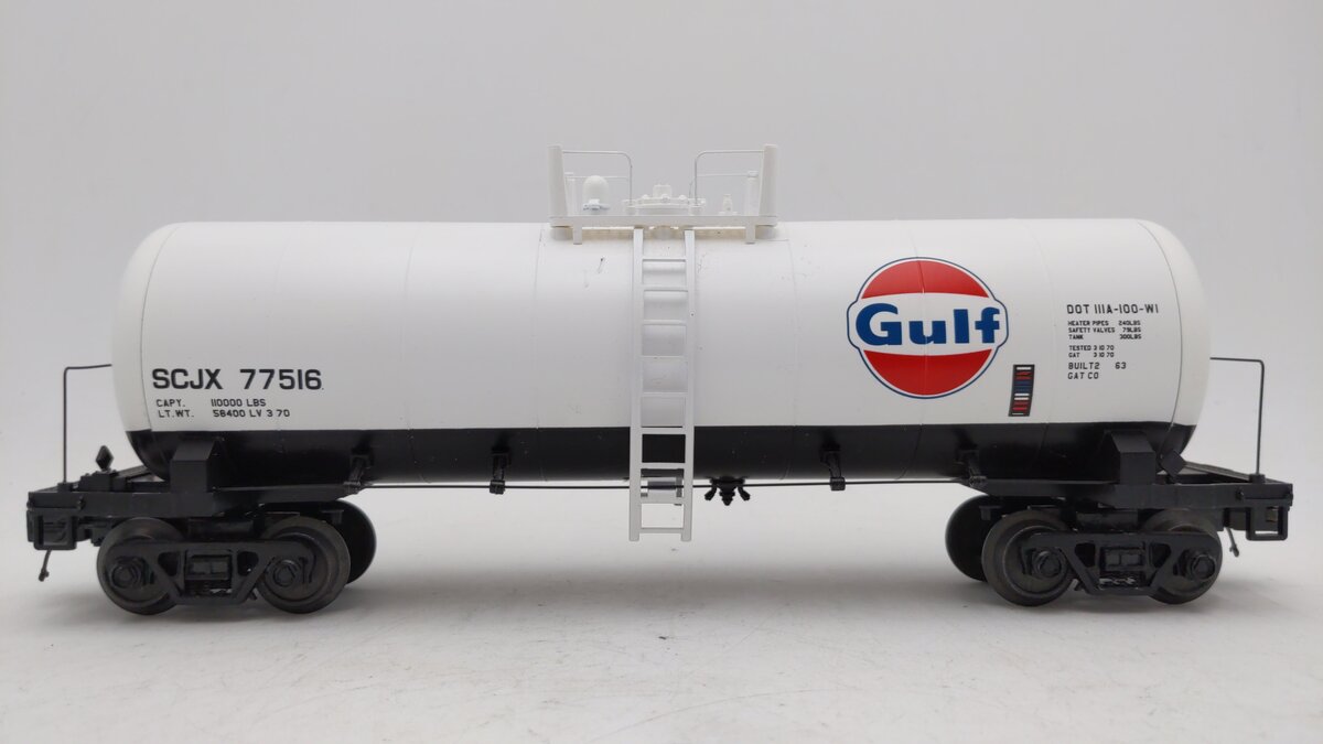 MTH 20-96235 O Gauge Gulf Tank Car #77516 EX/Box