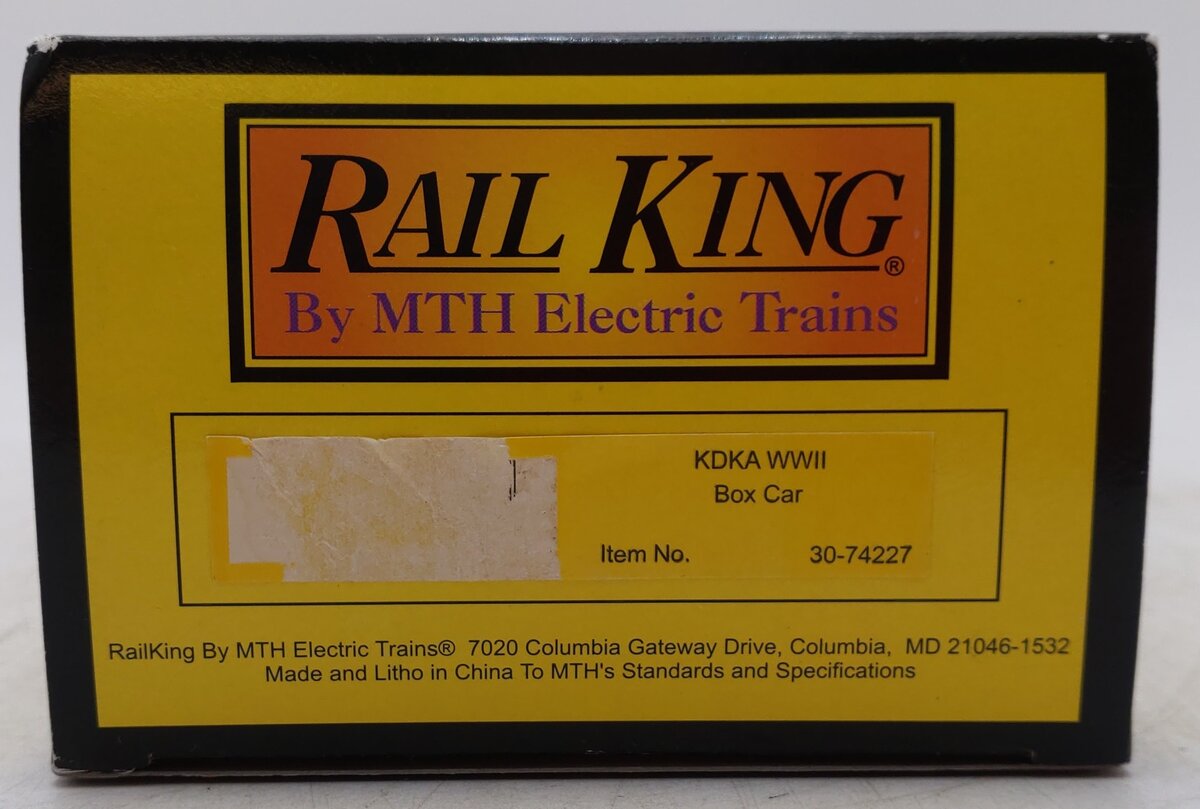 MTH 30-74227 O Gauge KDKA World War II Boxcar EX/Box