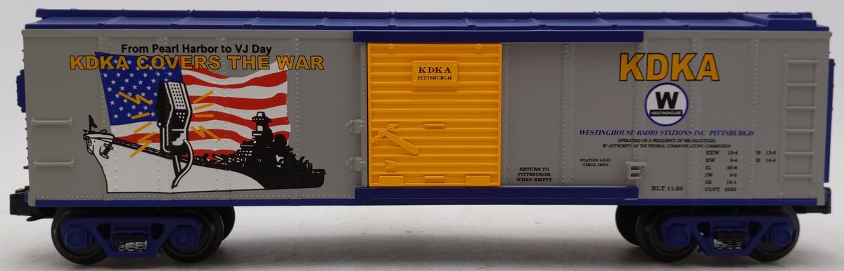 MTH 30-74227 O Gauge KDKA World War II Boxcar EX/Box
