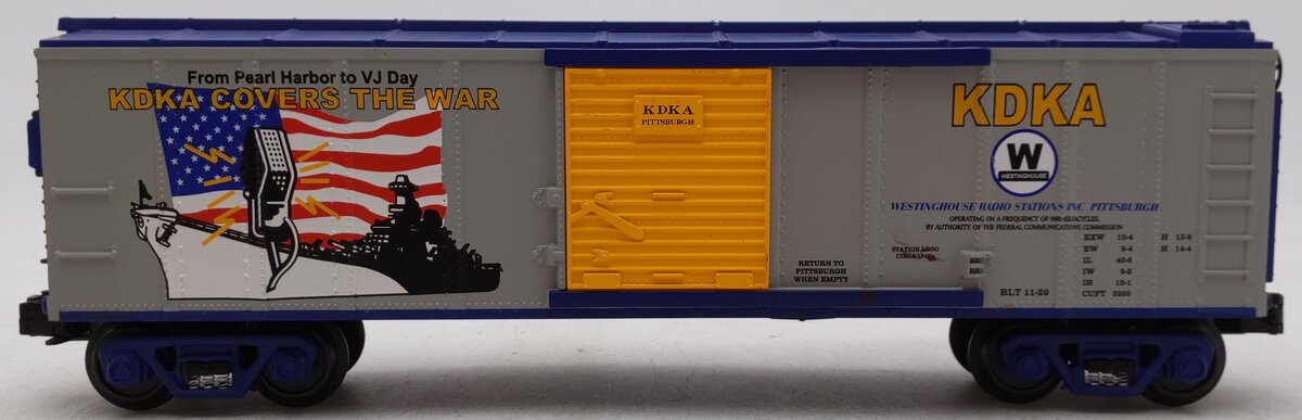 MTH 30-74227 O Gauge KDKA World War II Boxcar EX/Box
