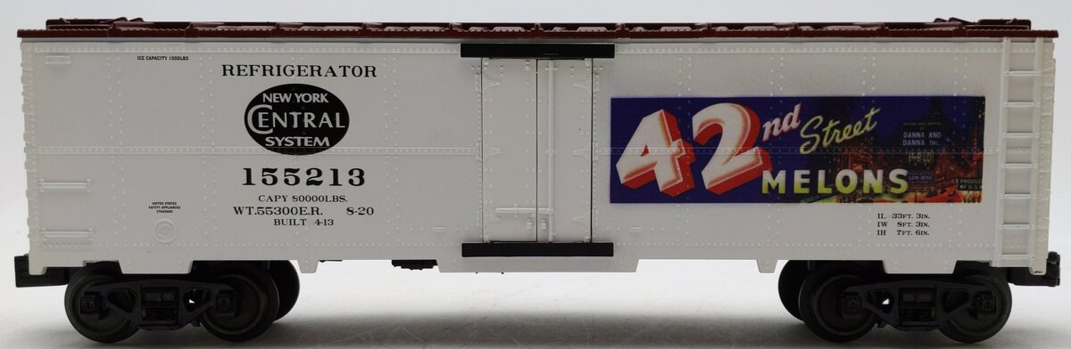 MTH 30-78226 O 42nd Street Melons RailKing Modern Reefer Car #155213 LN/Box