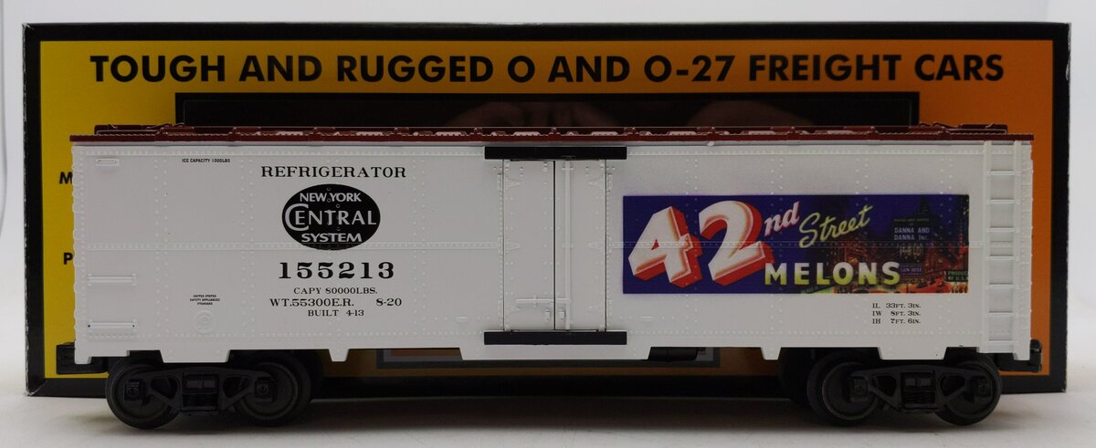 MTH 30-78226 O 42nd Street Melons RailKing Modern Reefer Car #155213 LN/Box