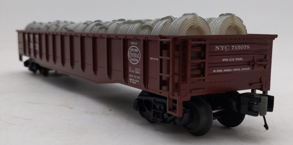 MTH 20-98074 New York Central Gondola Car w/Coiled Wire Load #715078 EX/Box