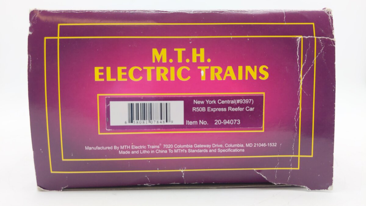 MTH 20-94073 O Gauge New York Central R50B Express Refrigerator Car #9397 LN/Box