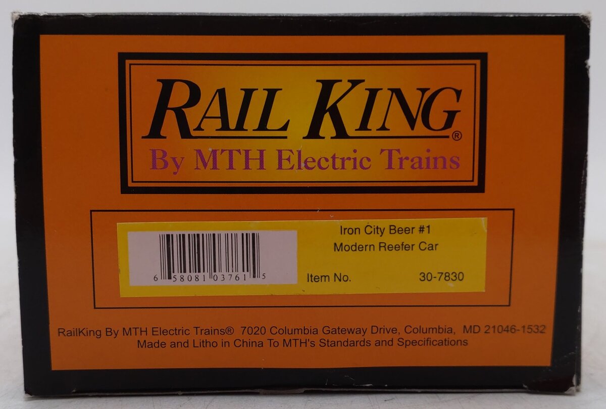 MTH 30-7830 Iron City Beer Reefer Car #1 EX/Box