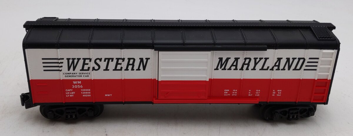 MTH 30-74316 Western Maryland Rounded Roof Box Car w/Generator EX/Box