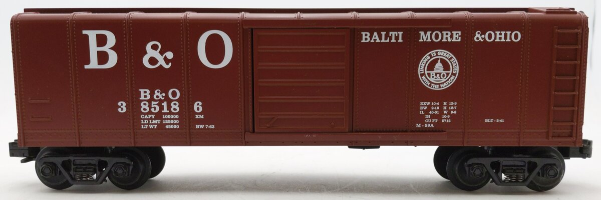 MTH 30-7429 O Gauge Baltimore & Ohio Rounded Roof Boxcar #385186 LN/Box