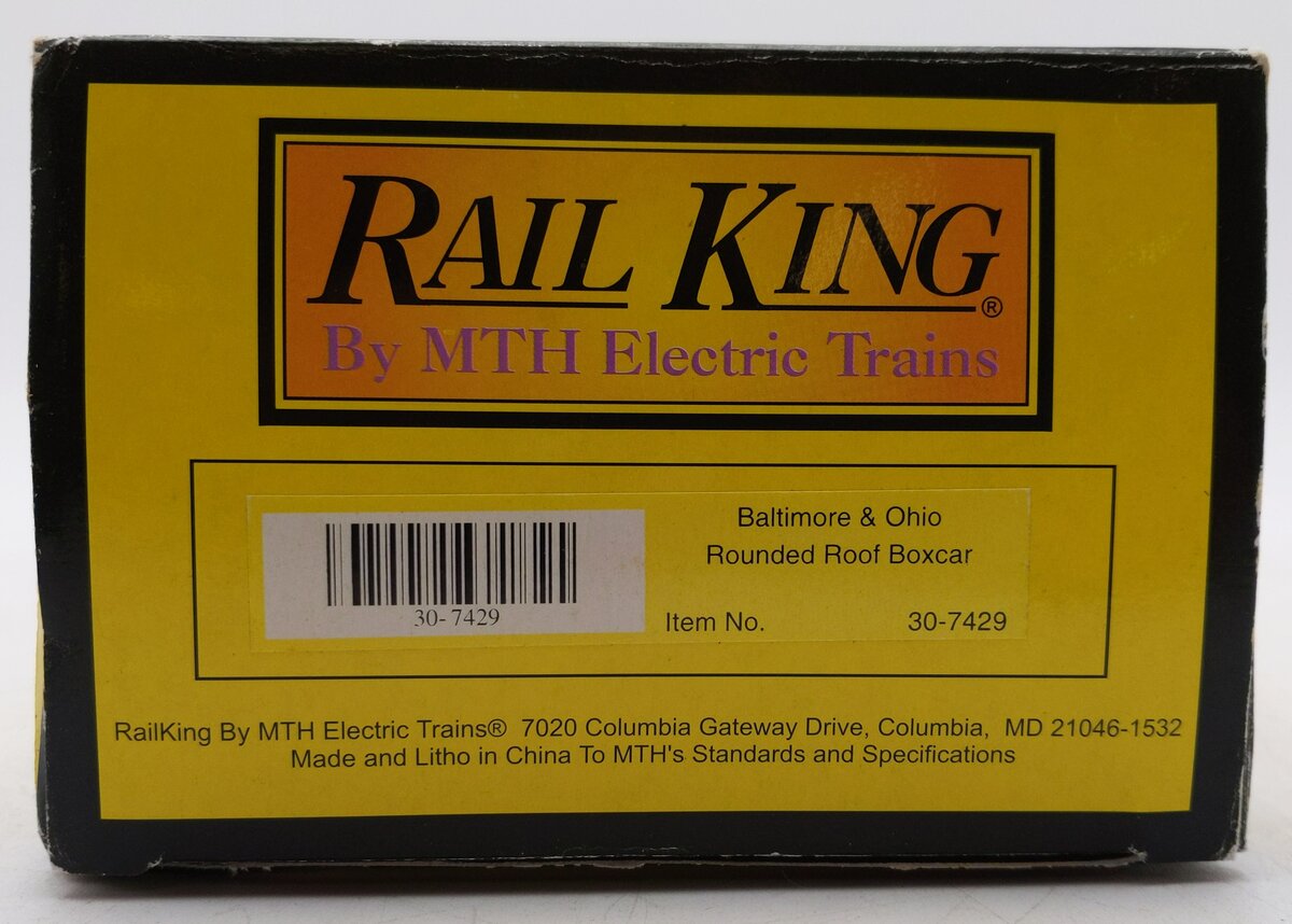 MTH 30-7429 O Gauge Baltimore & Ohio Rounded Roof Boxcar #385186 LN/Box