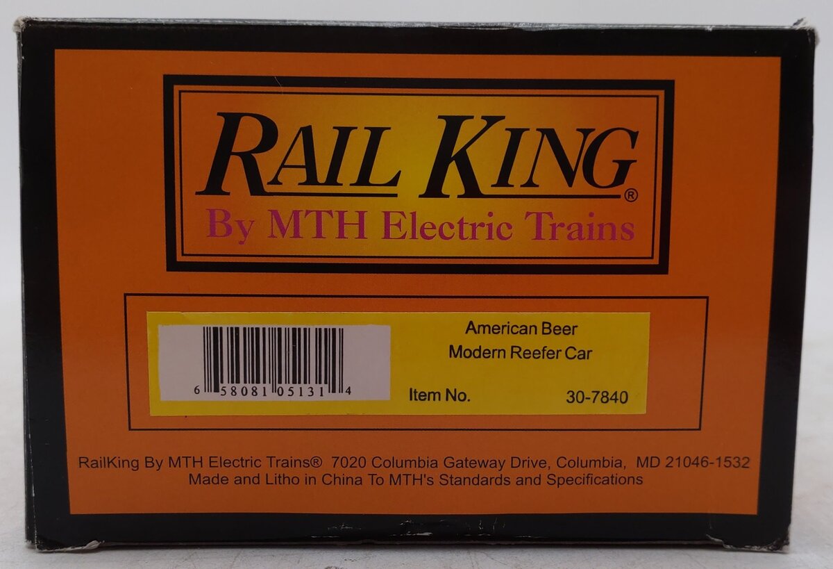 MTH 30-7840 O Gauge American Beer Refrigerator Car EX/Box