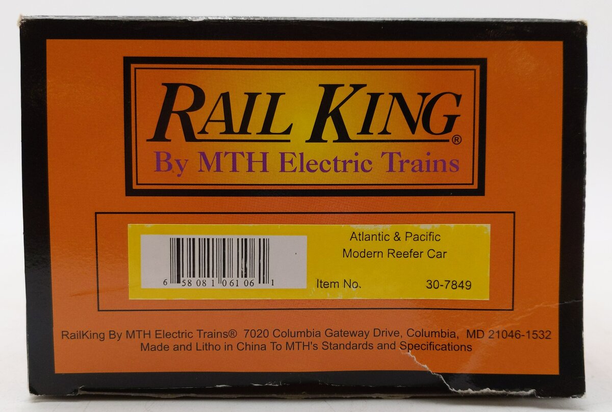 MTH 30-7849 O Gauge Atlantic & Pacific Refrigerator Car #23174 LN/Box