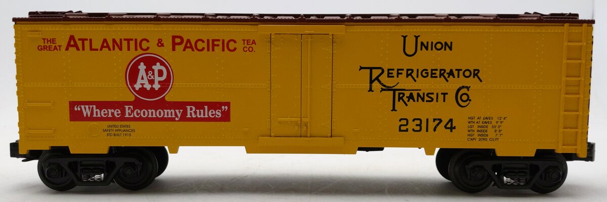 MTH 30-7849 O Gauge Atlantic & Pacific Refrigerator Car #23174 LN/Box