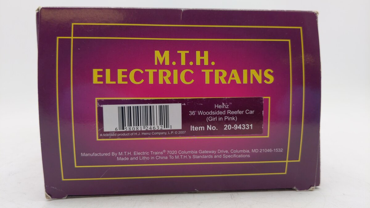 MTH 20-94331 Heinz 36' Woodsided Reefer Car EX/Box