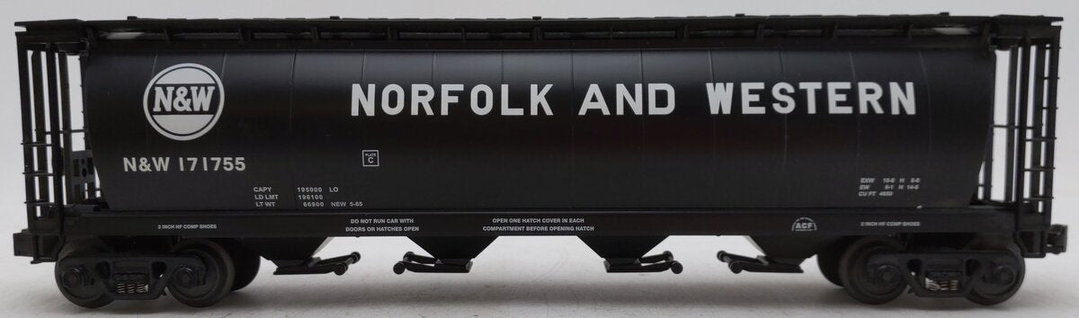 MTH 30-7599 N&W 4 Bay Cylindrical Hopper #171755 EX/Box