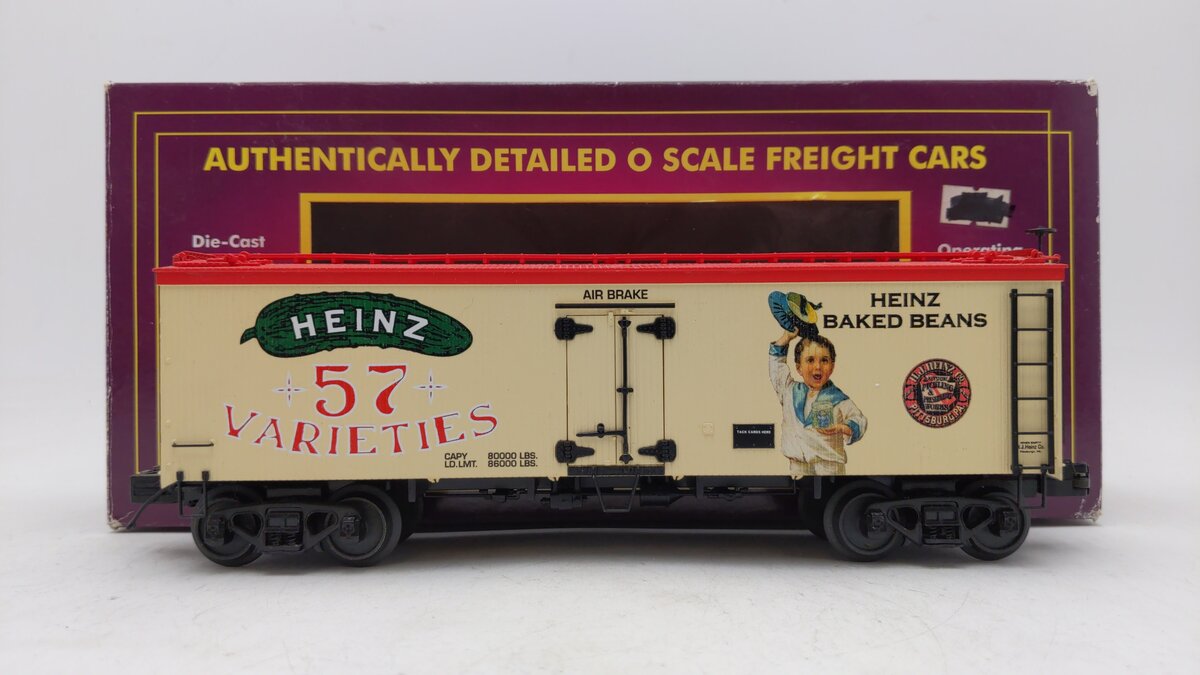 MTH 20-94330 O Gauge Heinz 36’ Woodsided Reefer Car LN/Box