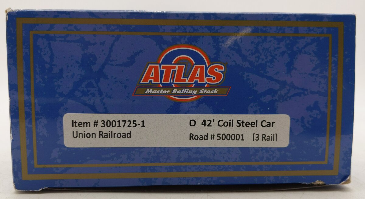 Atlas 3001725-1 O Scale Union Railroad 42` Coil Steel Car #500001 EX/Box