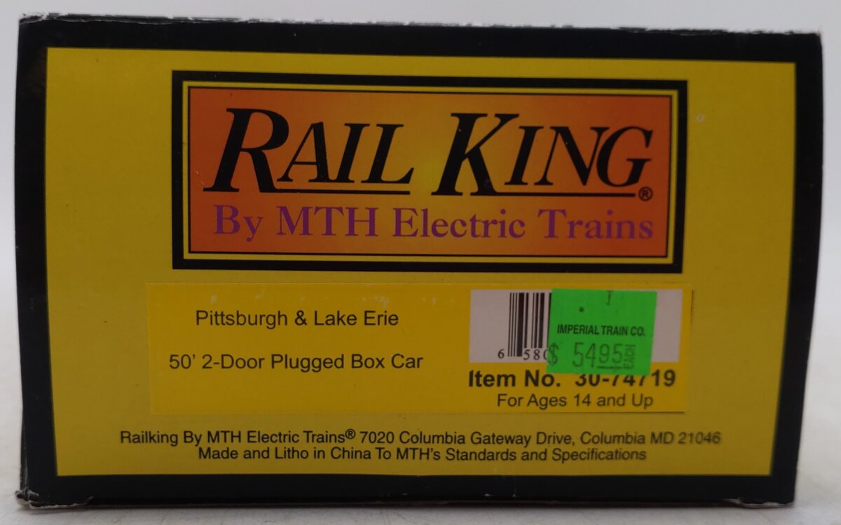 MTH 30-74719 P&LE 50' DD BOXCAR
