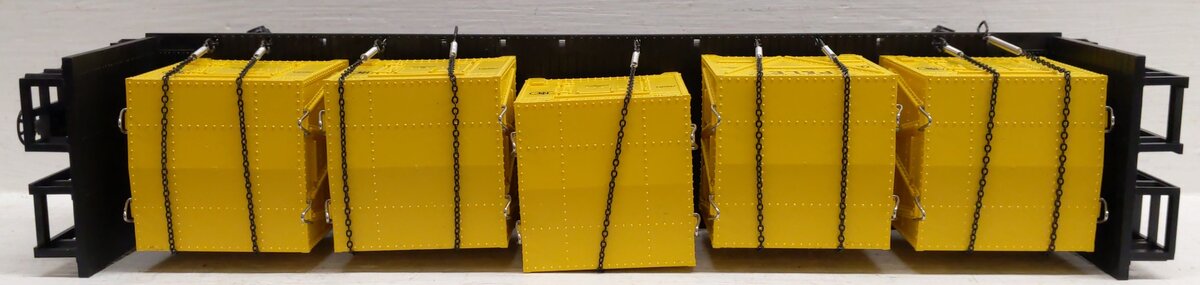 MTH 30-76606 O Pittsburgh & Lake Erie Flat Car w/ Bulkheads & LCL Containers