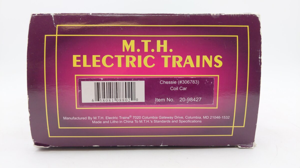 MTH 20-98427 O Chessie Coil Car #306783 LN/Box
