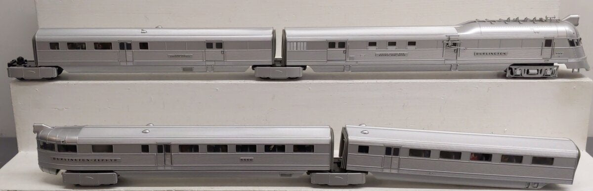 MTH 20-2543-1 Burlington Pioneer Zephyr O Gauge Diesel Passenger Set w/PS2 LN/Box