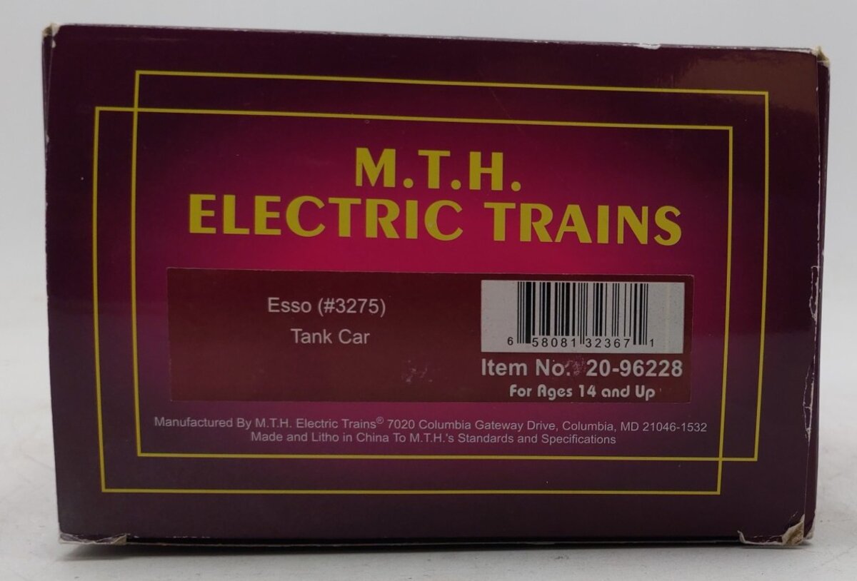 MTH 20-96228 O Esso Single Dome Tank Car #3275 EX/Box