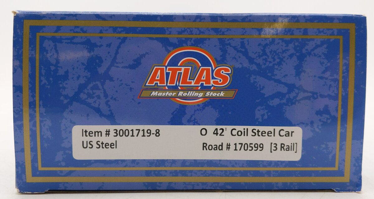 Atlas 3001719-8 O 42' Coil Steel Car US Steel #170599 3-Rail VG/Box