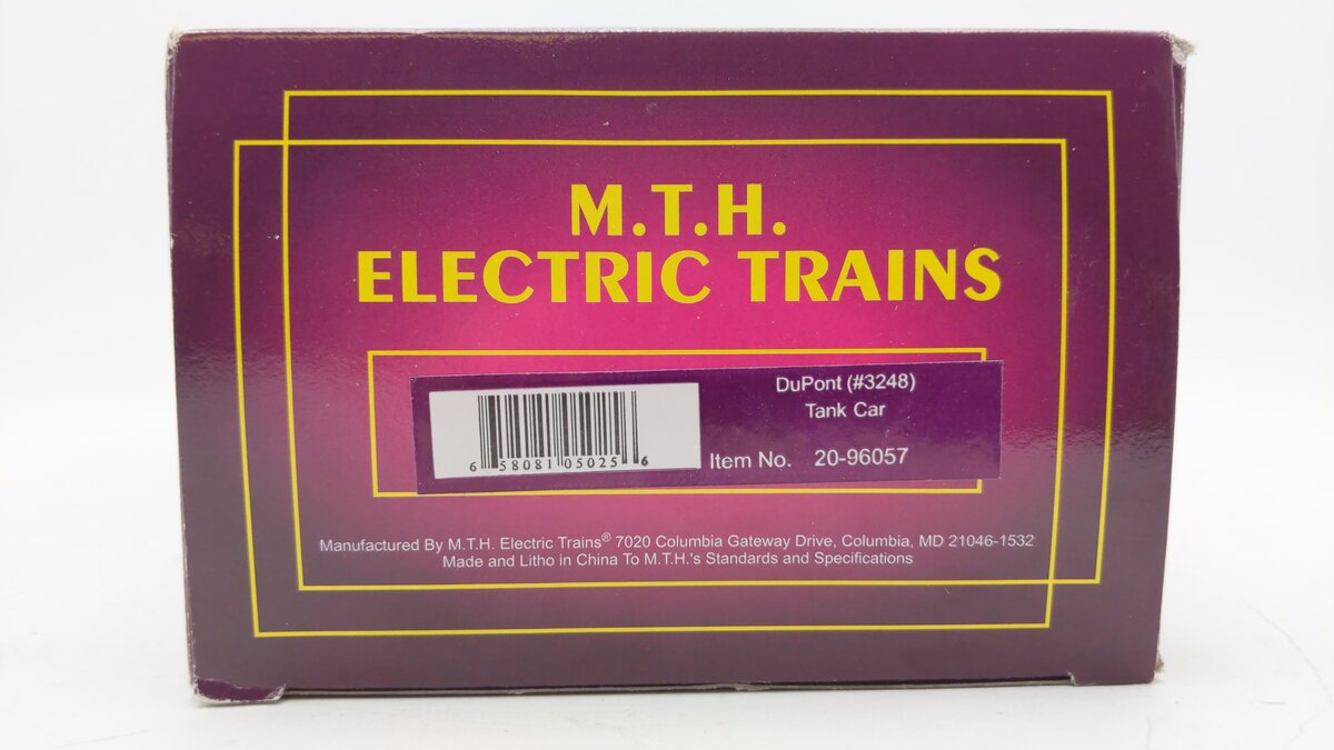 MTH 20-96057 O Gauge DuPont Tank Car #3248 EX/Box
