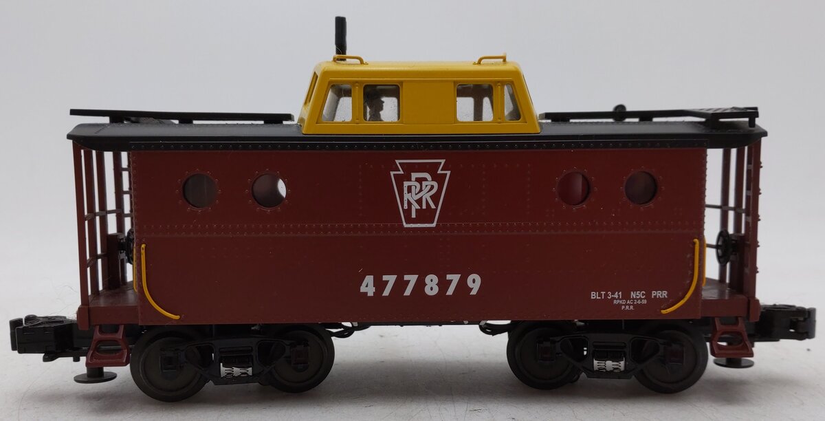 MTH 30-7730 O Gauge Pennsylvania N5C Porthole Illuminated Caboose #477879 EX/Box