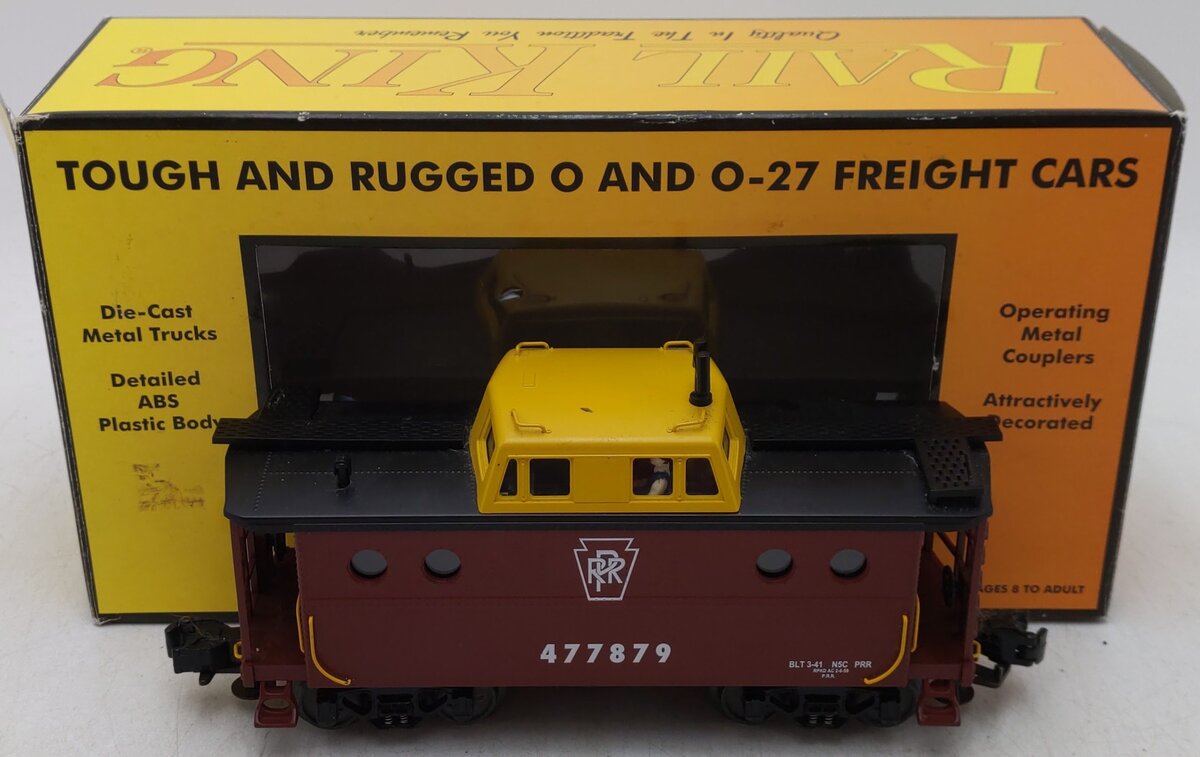 MTH 30-7730 O Gauge Pennsylvania N5C Porthole Illuminated Caboose #477879 EX/Box