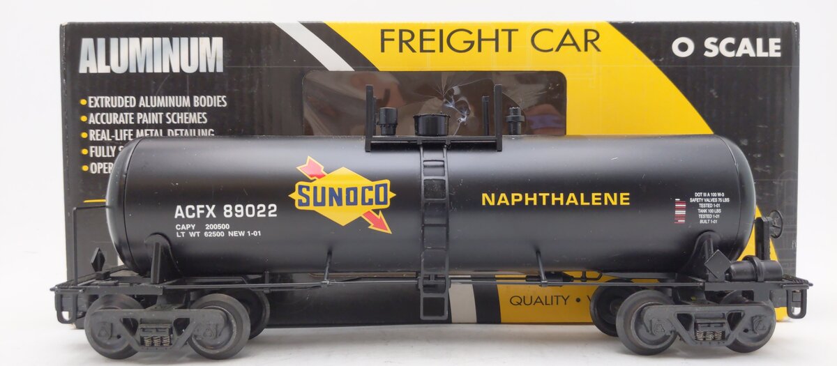 K-Line K6341-8015 O Gauge Sunoco Single Dome Aluminum Tank Car #89022 EX/Box