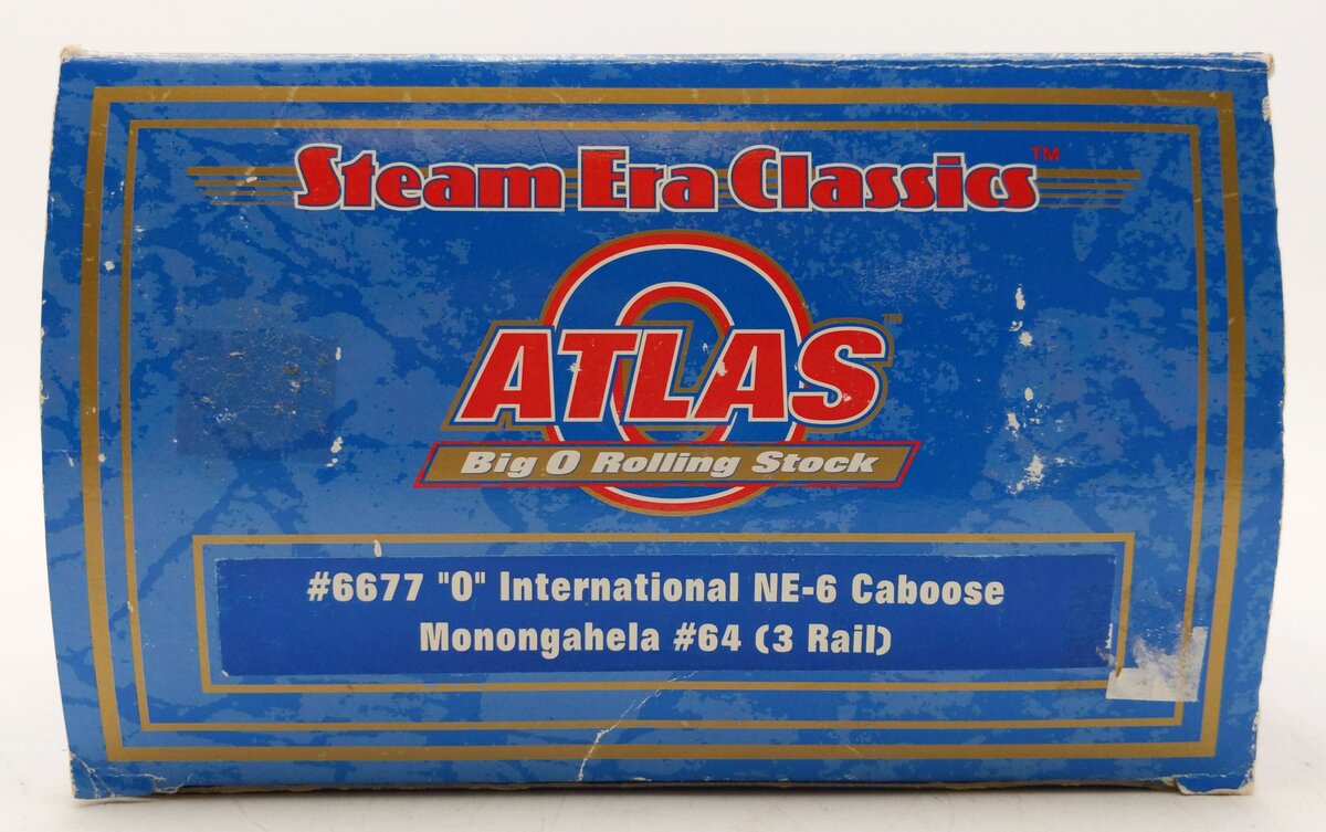 Atlas 6677 O Gauge Monongahela RW&B NE-6 Lighted Caboose (3-Rail) #64 EX/Box