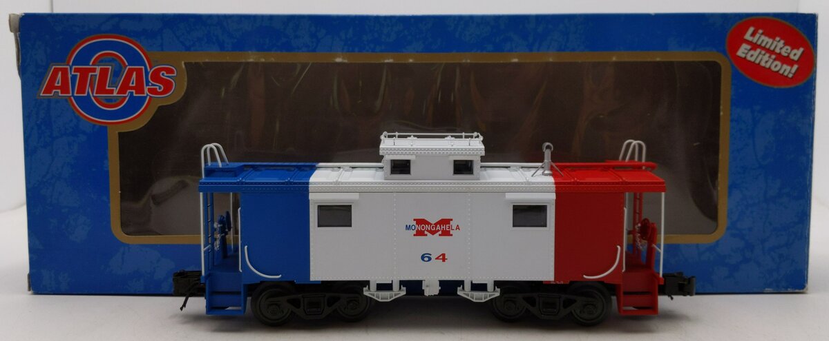 Atlas 6677 O Gauge Monongahela RW&B NE-6 Lighted Caboose (3-Rail) #64 EX/Box