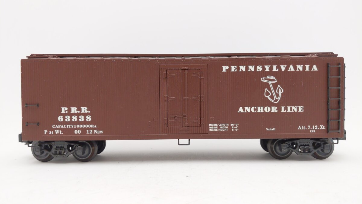K-Line K762-1891 O Pennsylvania Anchor Woodsided Reefer #63838 EX/Box