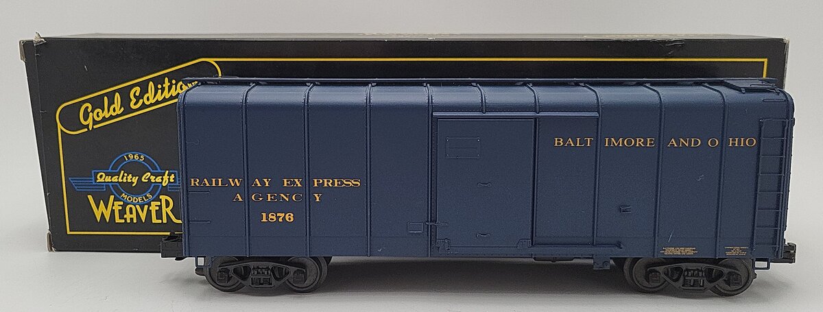 Weaver G23008 Baltimore & Ohio (Royal Blue) Wagontop Boxcar (3-Rail) EX/Box