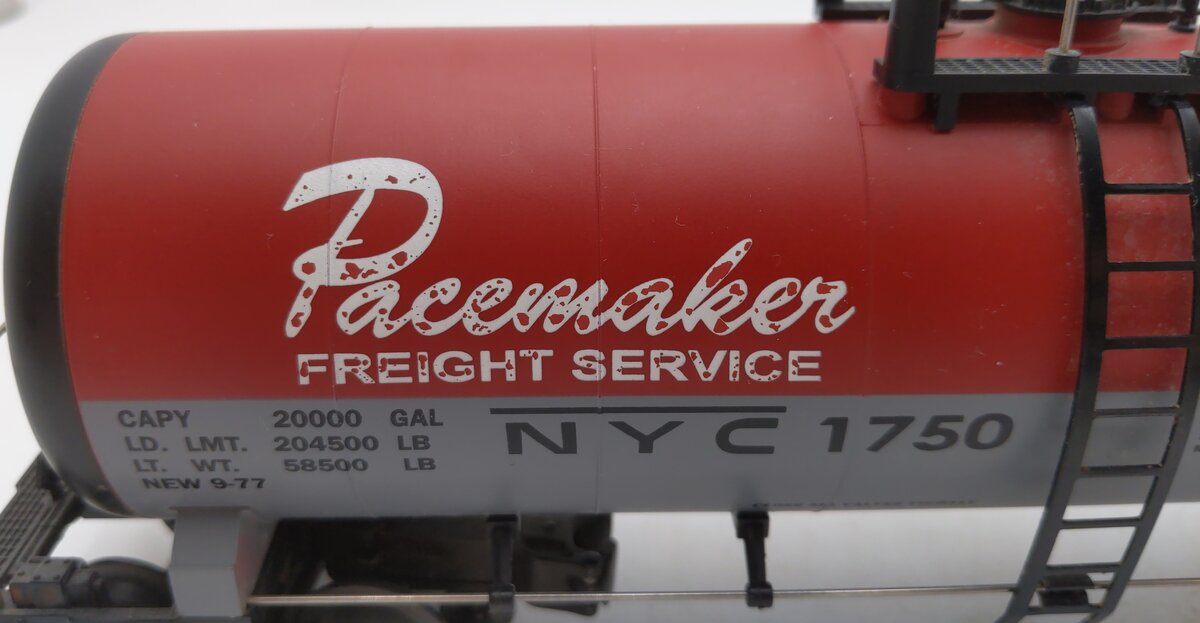 MTH 20-9202 O NYC Pacemaker Single Dome Tank Car #1750 VG