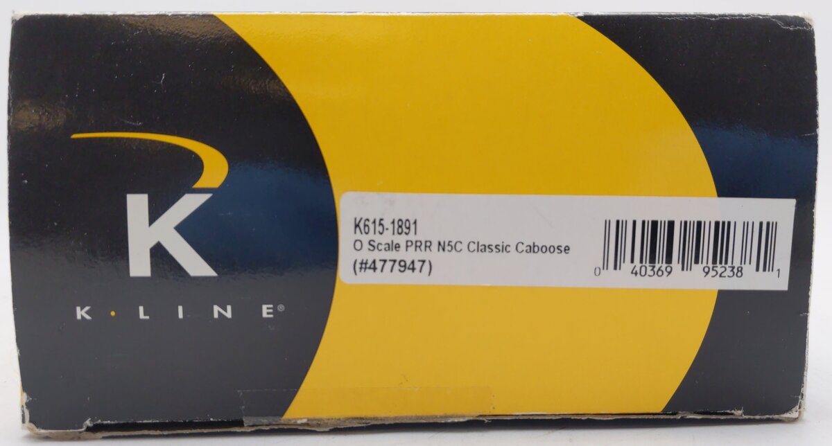 K-Line K615-1891 O Gauge Pennsylvania N5C Lighted Caboose #477947 EX/Box