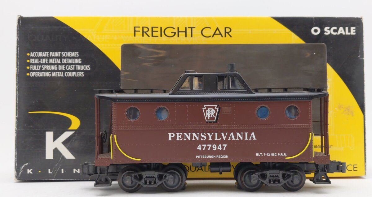K-Line K615-1891 O Gauge Pennsylvania N5C Lighted Caboose #477947 EX/Box