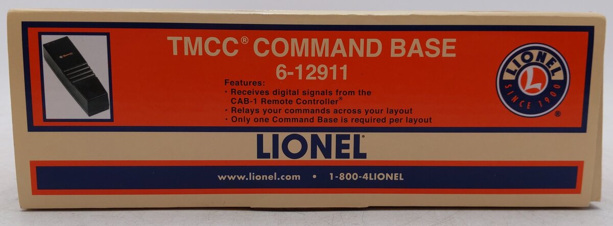 Lionel 6-12911 O Gauge TMCC Trainmaster Command Base EX/Box