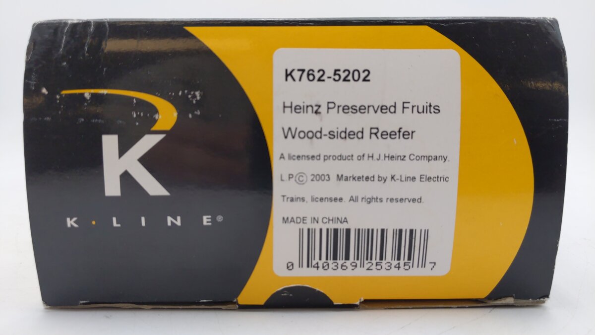 K-Line K762-5202 O Gauge Heinz Wood-Sided Refrigerator Car EX/Box
