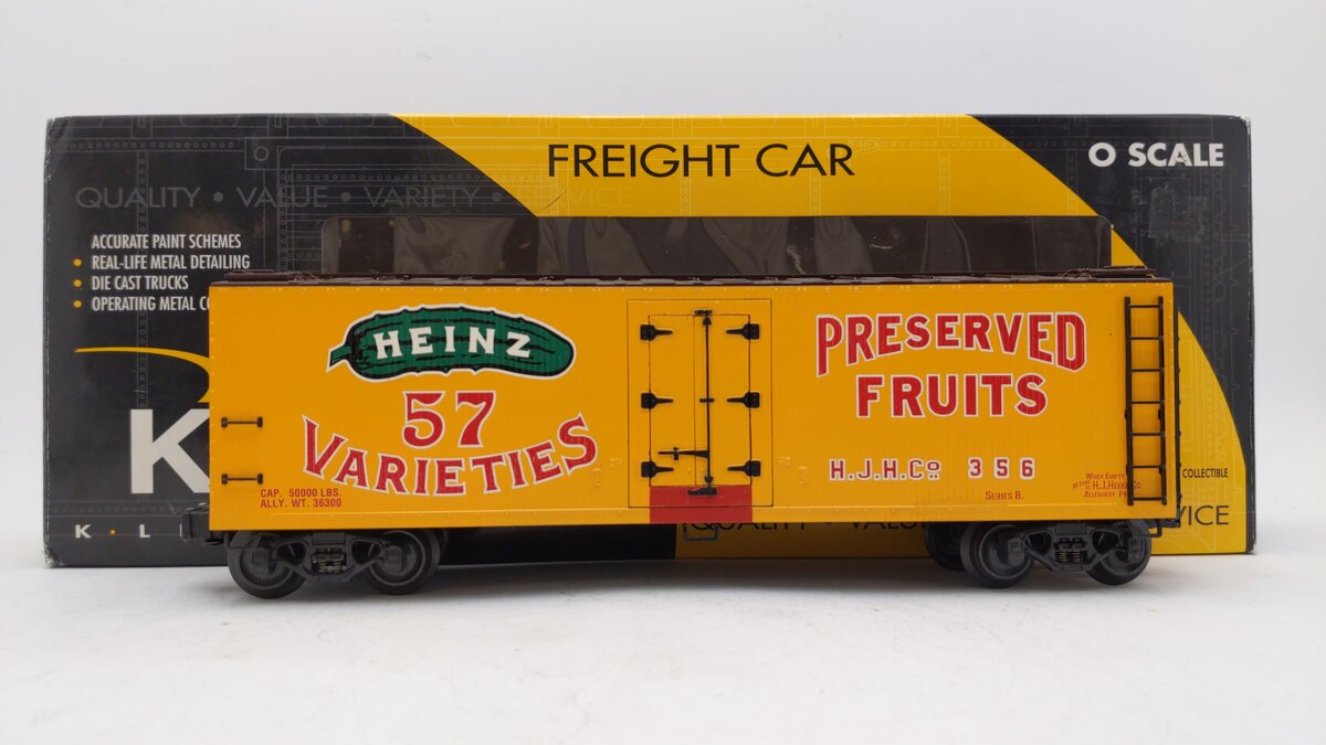 K-Line K762-5202 O Gauge Heinz Wood-Sided Refrigerator Car EX/Box